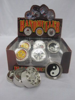 PH-5816 --  CASE OF 6pcs DISPLAY 4 PARTS MIXED DESIGN GRINDER 48mm ($4.50 ea)