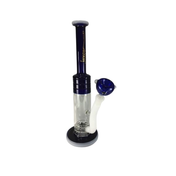 Handmade Bellow Perc Connected To Stemless Water Pipe 13"