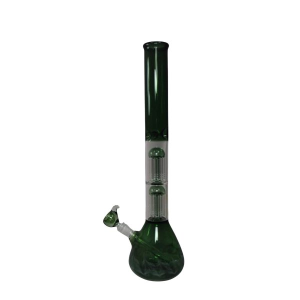 2 X 6 Tree Perk Waterpipe Glass On Glass With Ice Catcher 22" Amber