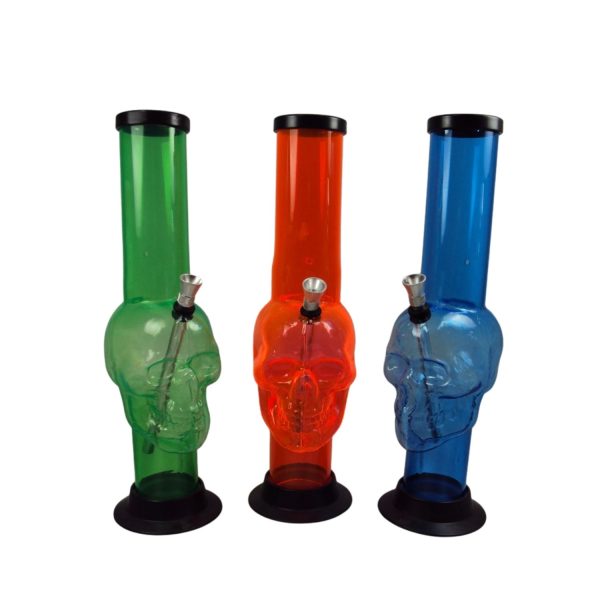 Skull Acrylics Waterpipe 8" Case of 5