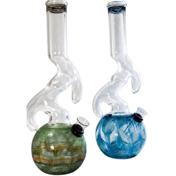 Local Blown Classic Outside Color Hook Waterpipe 10" Outside Color