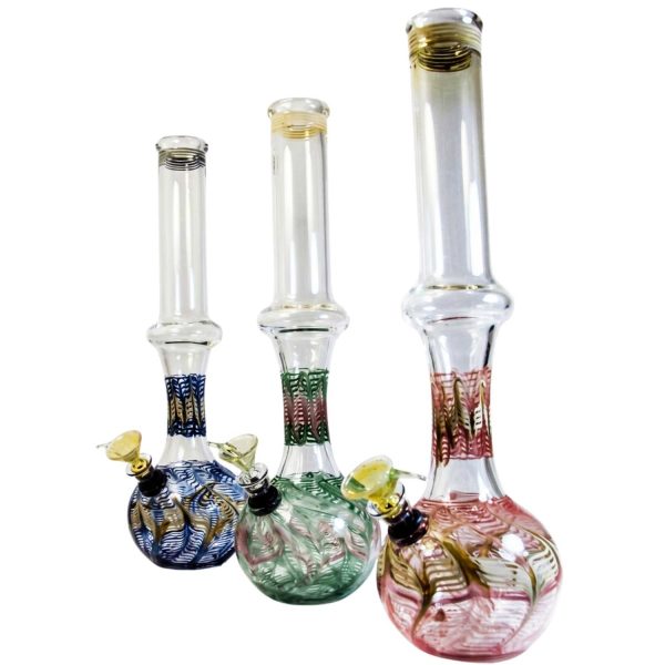 Local Blown Classic Outside Color Waterpipe 12" Outside Color