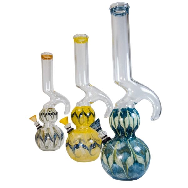 Local Blown Classic Outside Color Waterpipe 12" Outside Color