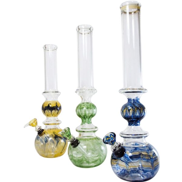 Local Blown Classic Outside Color Waterpipe 12" Outside Color