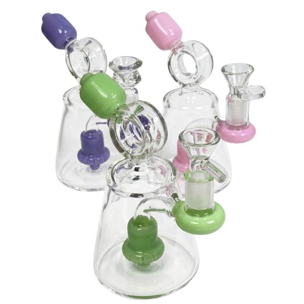 Assorted Color Showerhead Waterpipes 6" 225GMS Assorted Color