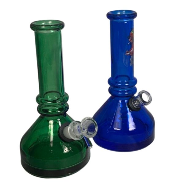 Assorted Color Green And Blue Beaker Waterpipes 8" 540GMS Green And Blue