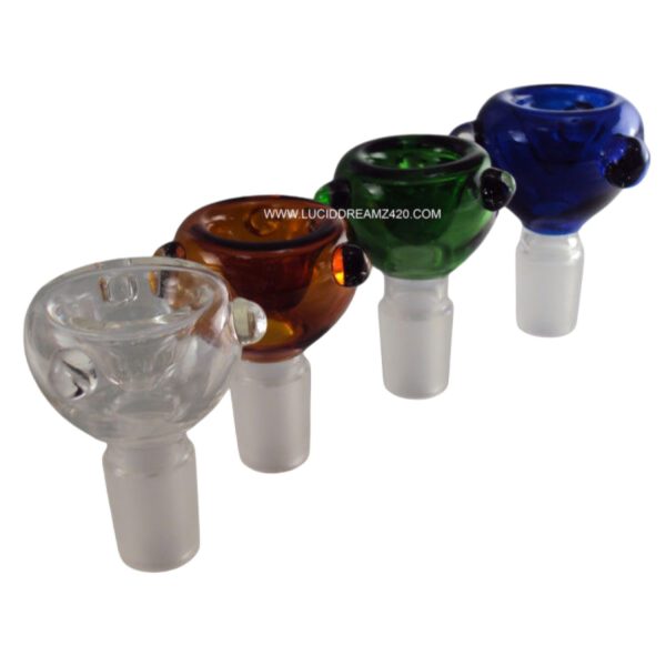 Glass On Glass Color Bowls 19mm Assorted Color Case of 10