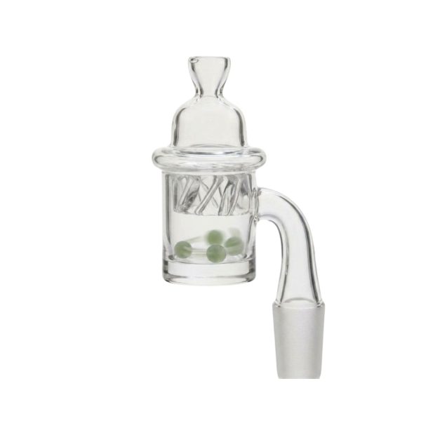 HQ Quartz With 25mm Thicker Opal Base/Carb Caps/2 pcs 6mm Quartz Beads Fits On Female WP 19mm Case of 5