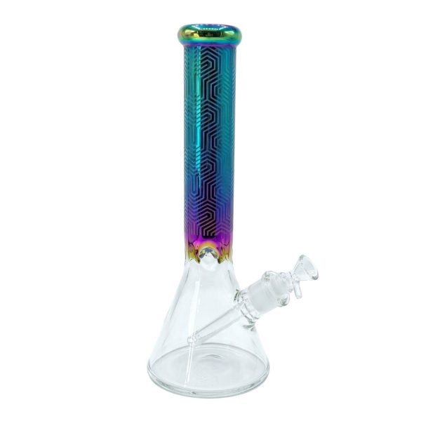 Beaker Rainbow With Ice Catcher GOG WP 14" 1050gms Rainbow