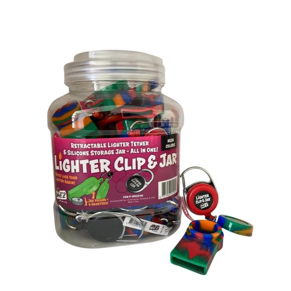 Premium Lighter Leash Asst Designs With Pocket Jar of 24