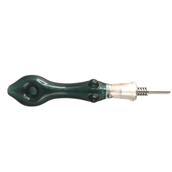 Glass Honey Straw Doughnut Shaped With Titanium Tip 10mm