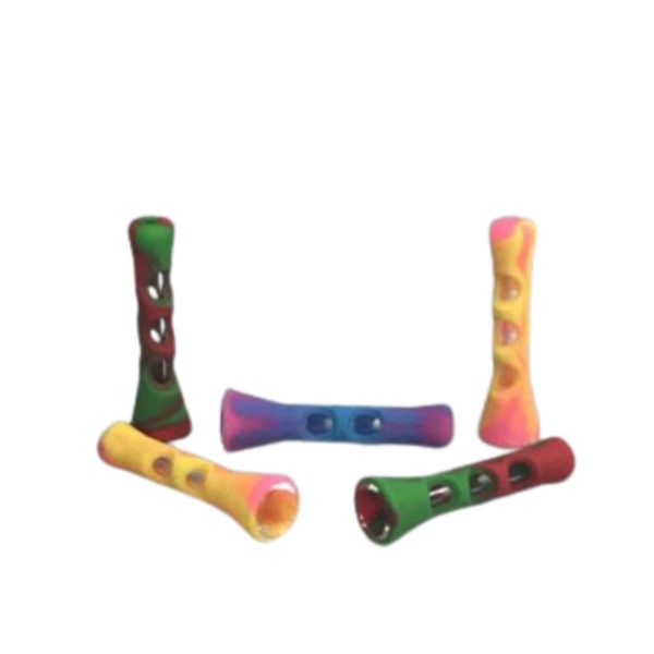 Assorted Color Chillum With Silicone Cover 3.4" Assorted Color