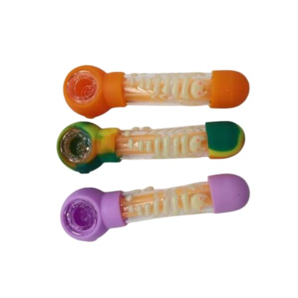 Scorpion Style Silicone HP With Glass Screen Glow In The Dark 5.5" Assorted Color