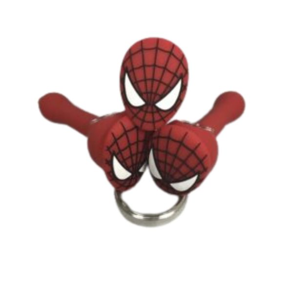 Spider-Man Head Style Silicone HP With Glass Screen 5" Assorted Color Case of 5