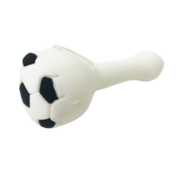 Silicone Handpipes Football Style With Screen 4.5" White
