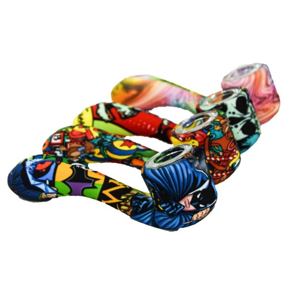 Silicone Handpipe With Glass Screen 4.5" Case of 5