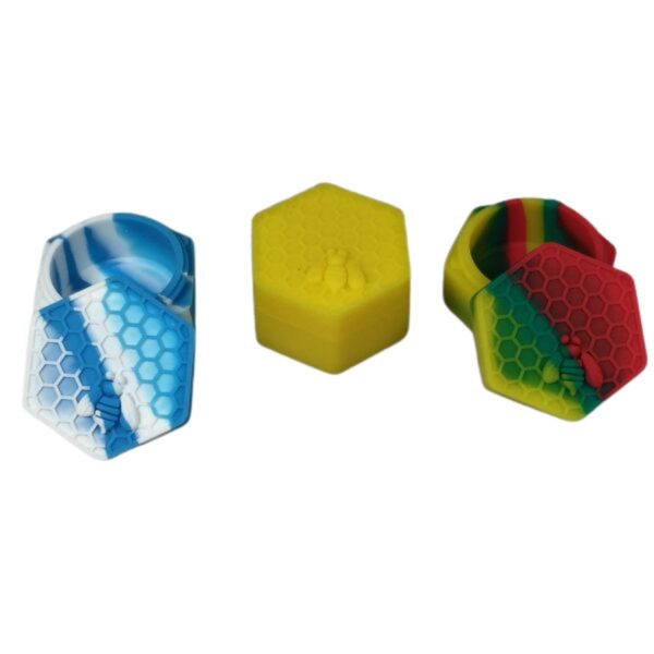 Honeycomb Hexagon Silicone Jar 26ml Case of 5